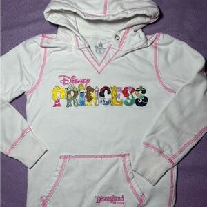 EUC Disney PRINCESS embroidered Disneyland Resort Hoodie Sweatshirt Kids Size M